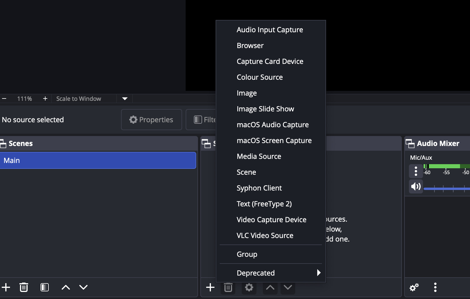 Добавление источника