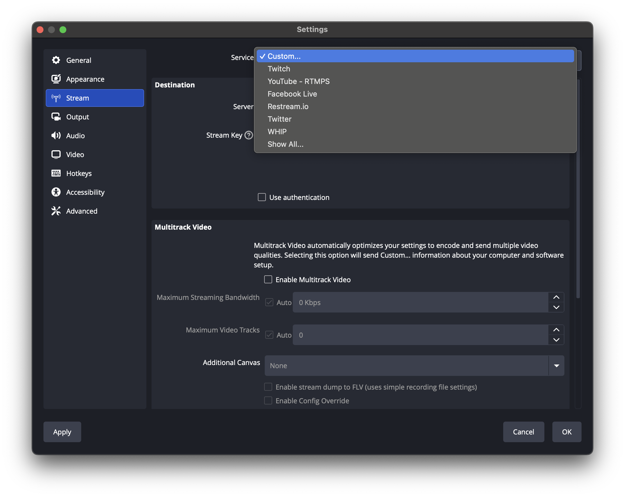 Выбор сервиса
